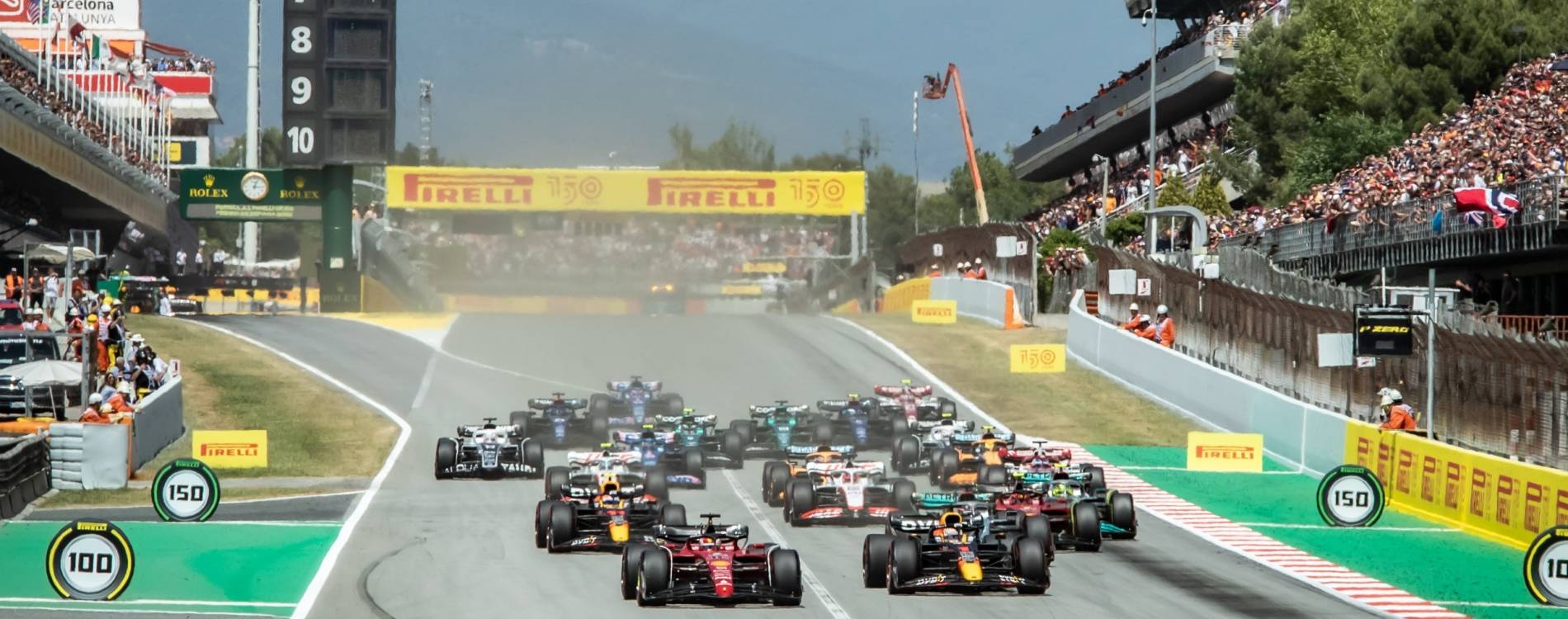 Pit straight at F1 Grand Prix in Barcelona