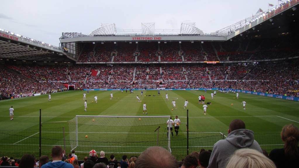 Players warm up before Soccer Aid