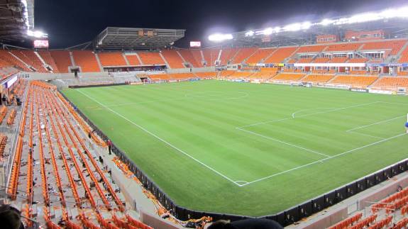 PNC Stadium's pitch under the floodlights