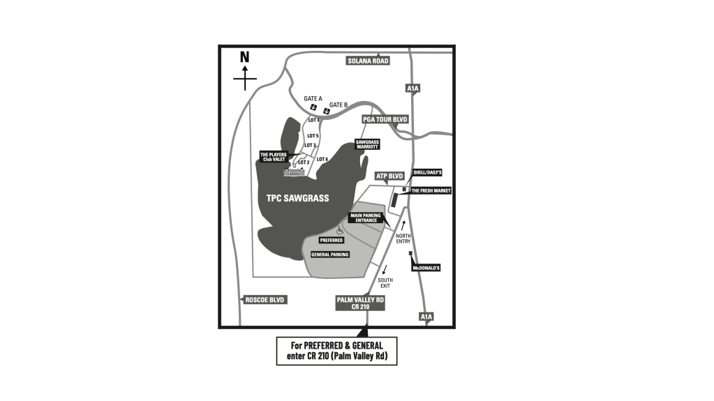 Preferred Parking The Players Championship Mar 2025* TPC Sawgrass