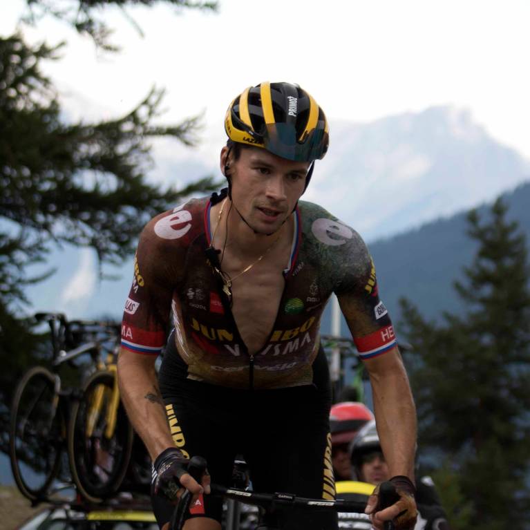 Primoz Roglic in the mountains