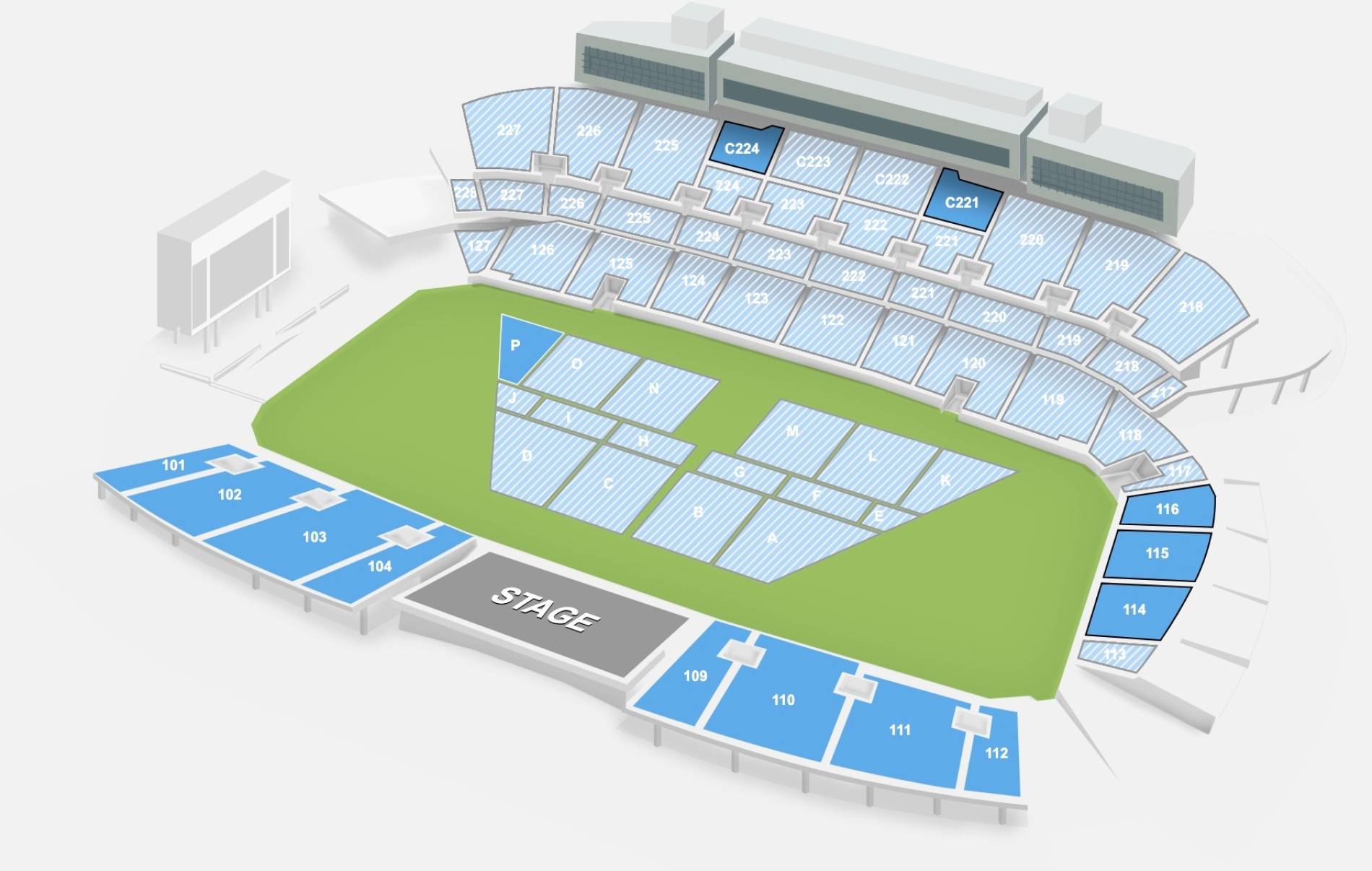 Tom Benson Hall of Fame Stadium Map