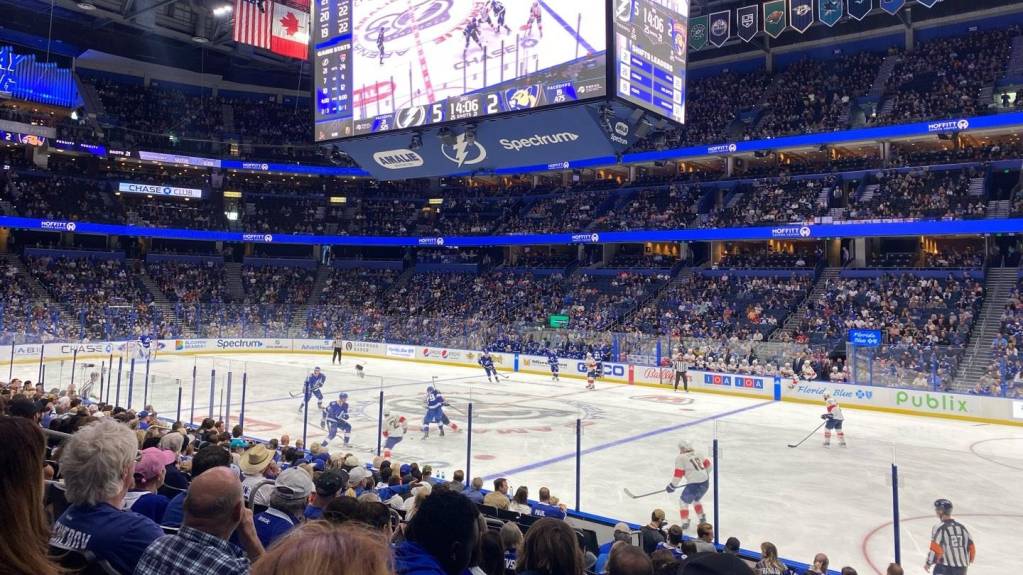 Promenade Level Section 114 at Amalie Arena