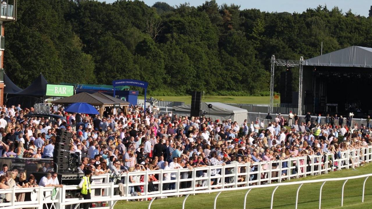 Racegoers at Lingfield Park