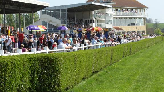 Racegoers at Wincanton