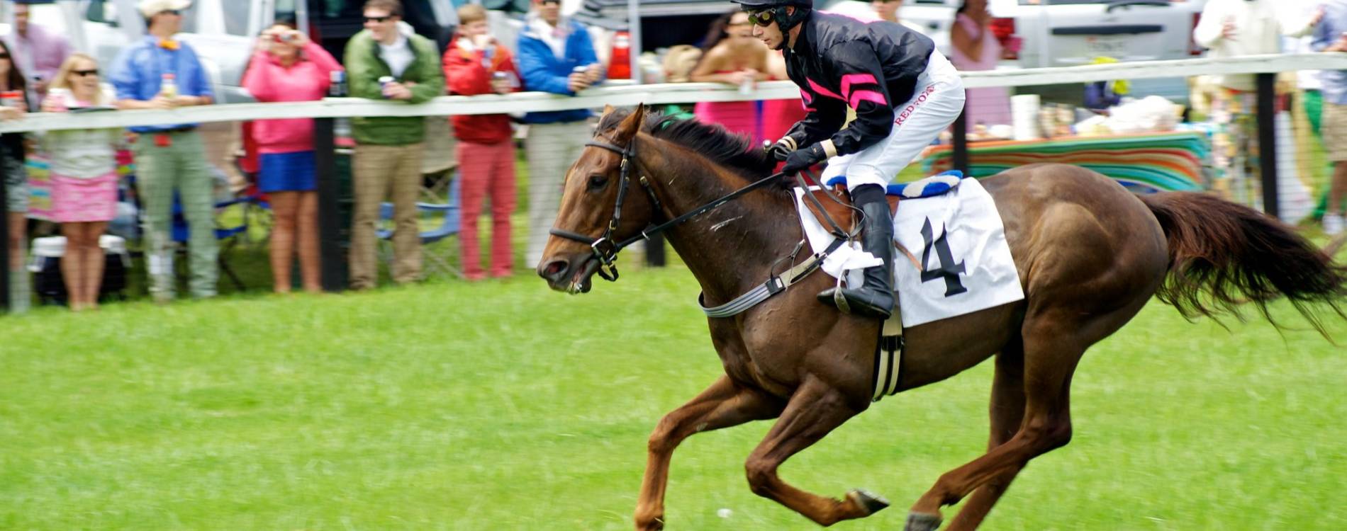 Racing down the track