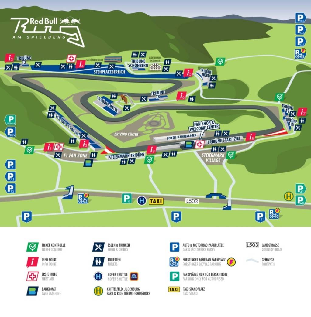 Red Bull Grandstand (Sections L, M & N) | F1 Austrian Grand Prix | 27 ...