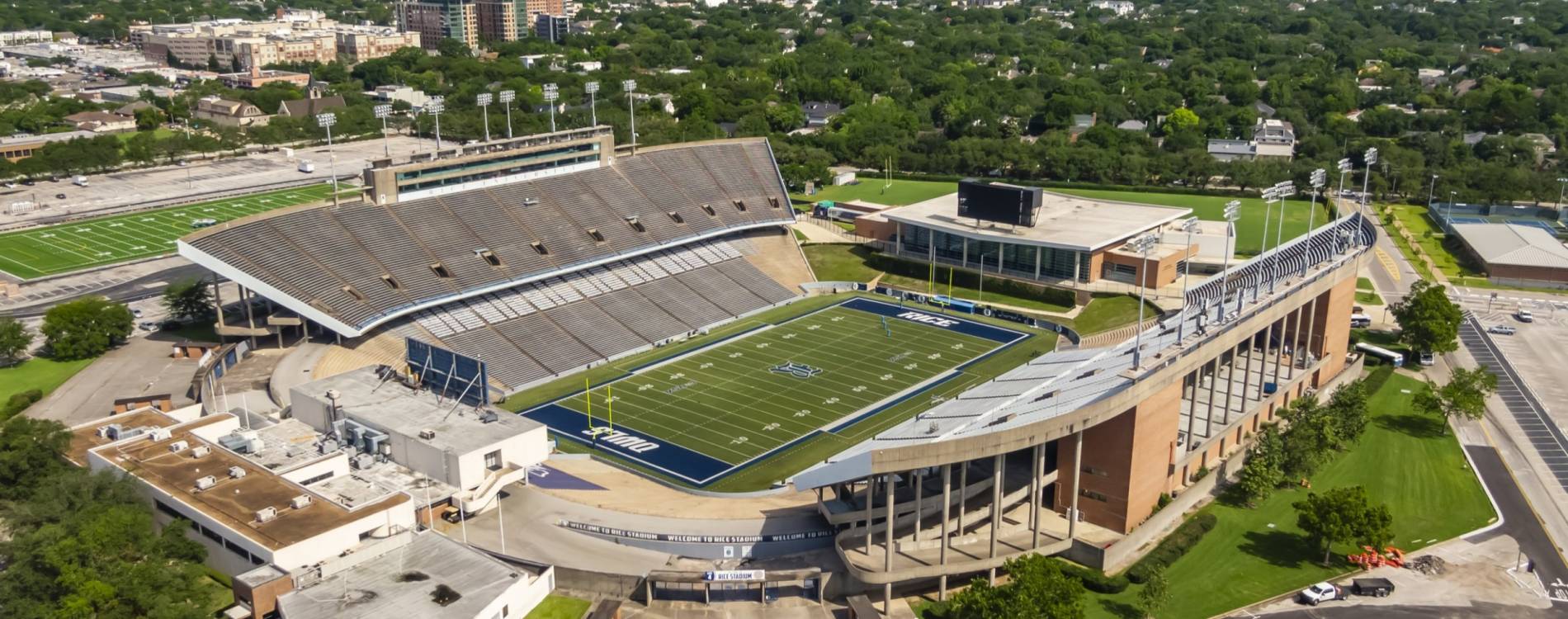 Rice Stadium is located in Houston, Texas