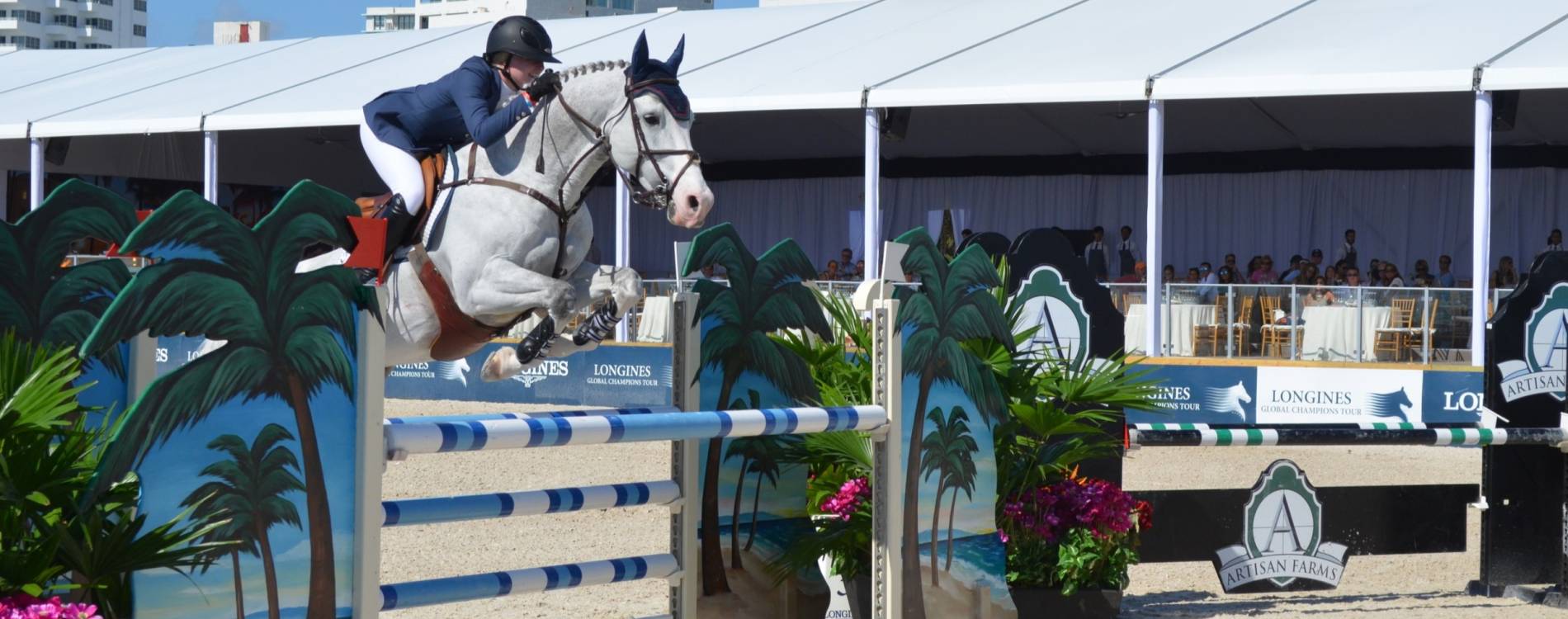 Rider jumping at Miami Beach