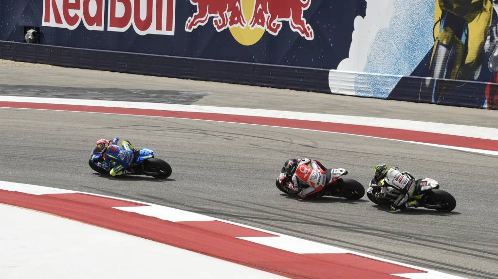 Riders take on a corner at Grand Prix of the Americas