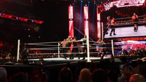 Ringside Floor view at WWE Monday Night Raw