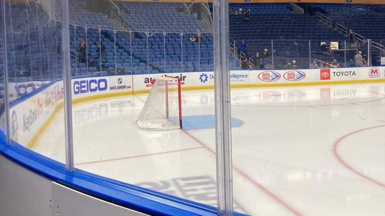Rinkside seats in Section 121 at KeyBank Center