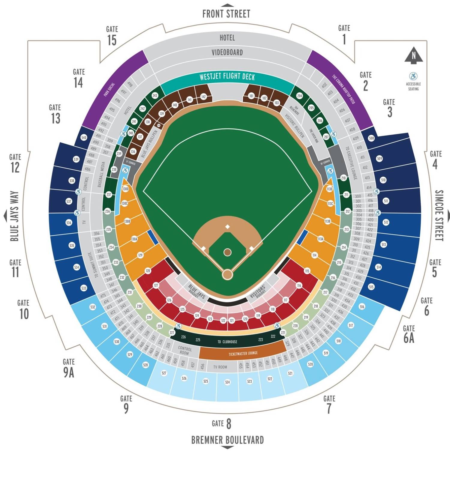 Rogers Centre Map