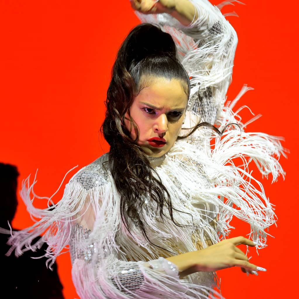 Rosalia flamenco singer performs in a concert at Sonar Festival