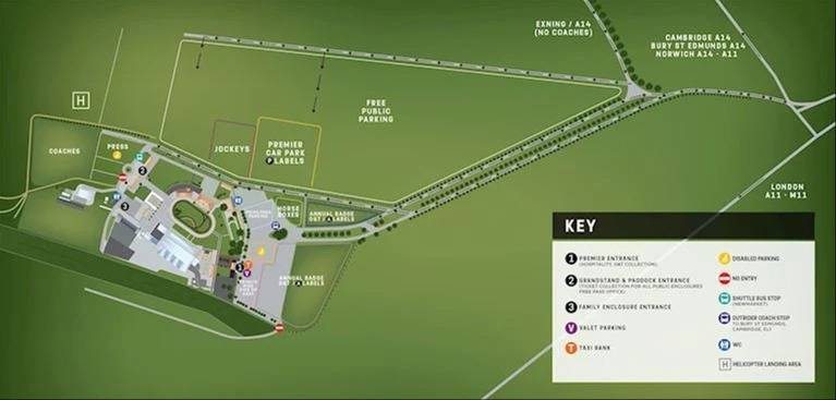 Newmarket Racecourse Rowley Mile Map