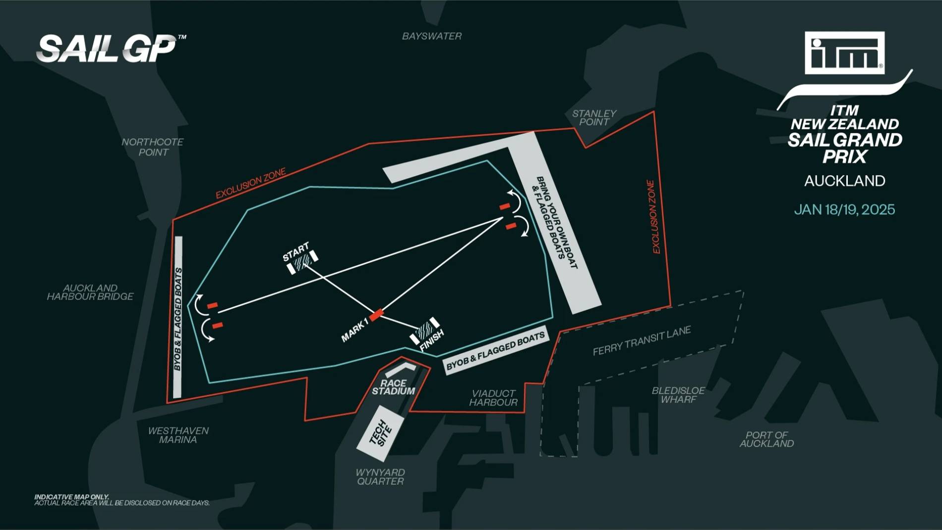 SailGP Auckland Racecourse Map