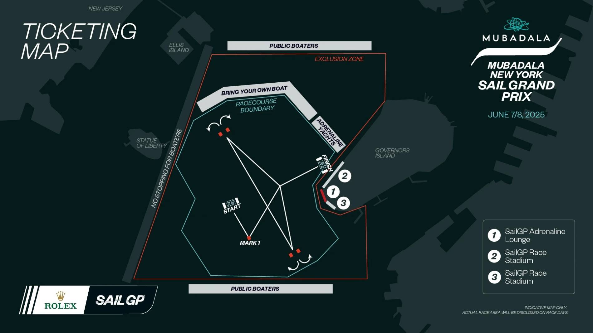 SailGP New York Racecourse Map