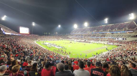 San Diego Aztecs playing at Snapdragon Stadium