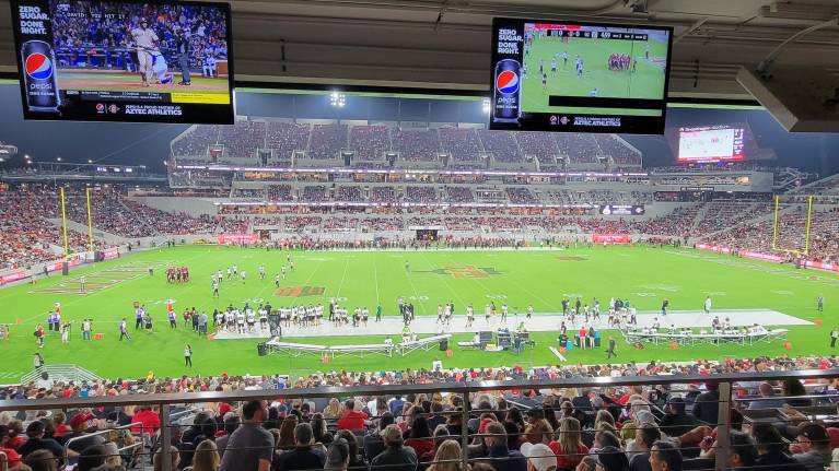 San Diego Aztecs playing at Snapdragon Stadium