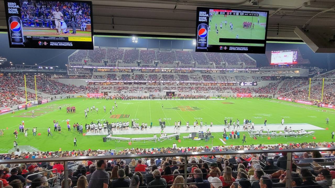 San Diego Aztecs playing at Snapdragon Stadium