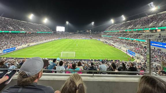 San Diego Wave playing Angel City at Snapdragon Stadium