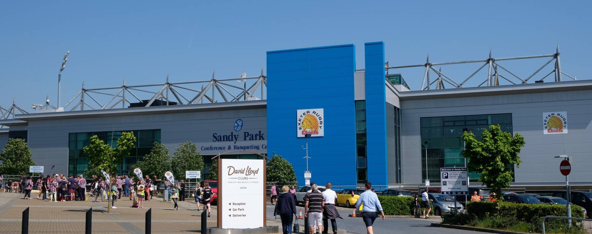 Sandy Park, prior to a match between Exeter Chiefs and Newcastle Falcons