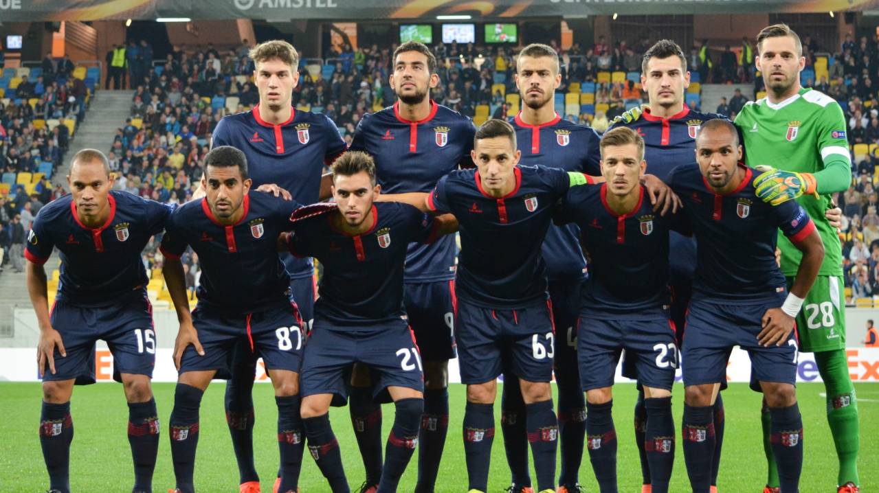 SC Braga pose for a photo