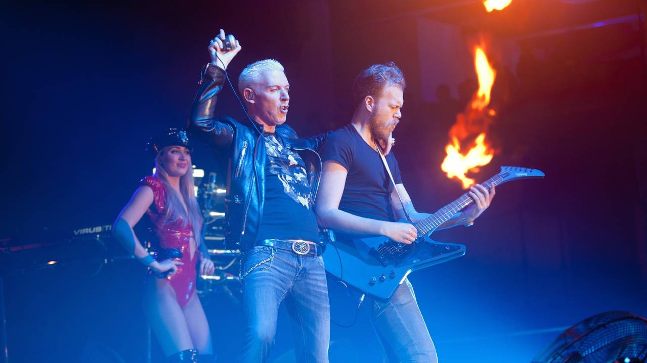 Scooter during performance in Prague