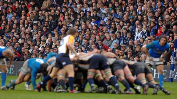 Scotland and Italy competing at Murrayfield