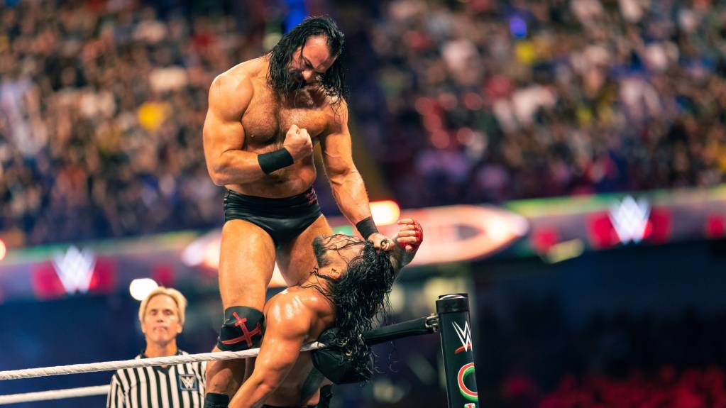 Scotland's Drew McIntyre battled Roman Reigns in the main event of Clash at the Castle 2023