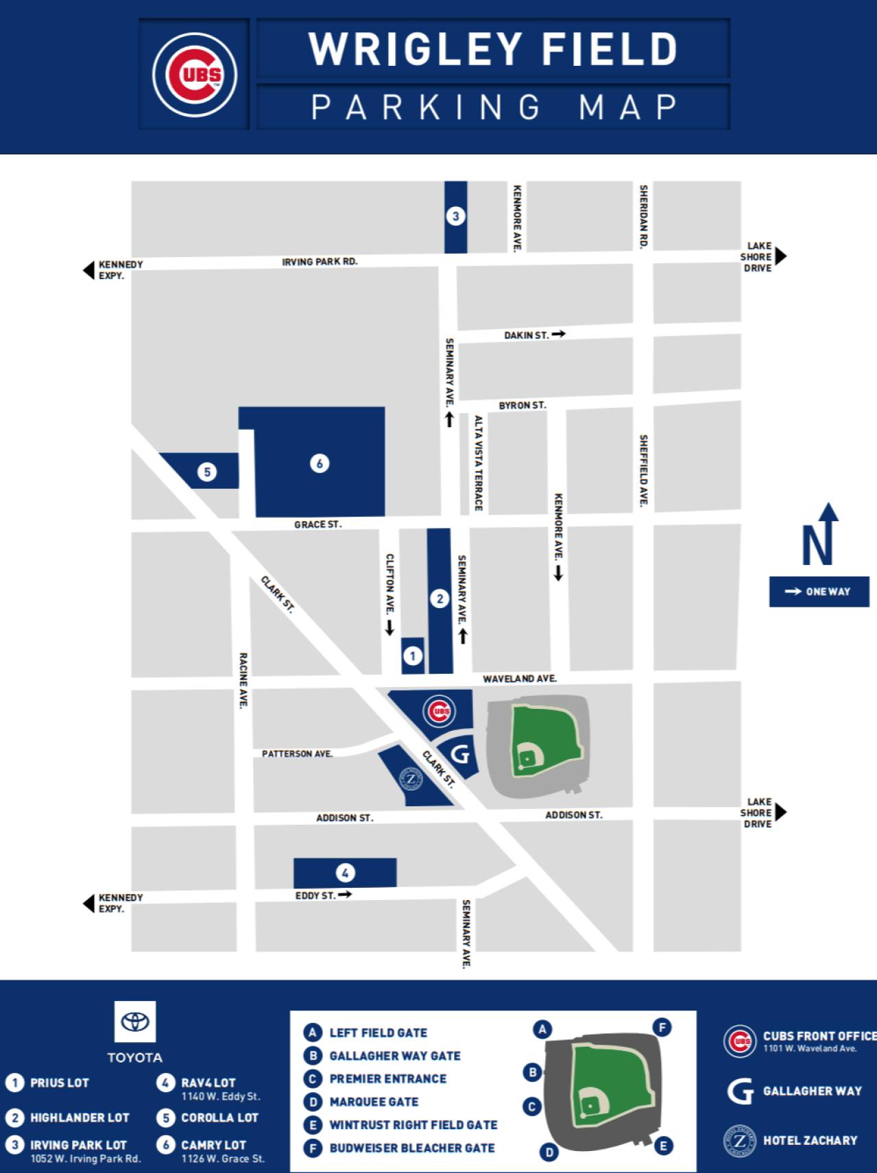 Parking Pass Chicago Cubs vs Tampa Bay Rays 13 Sep 2025 Wrigley