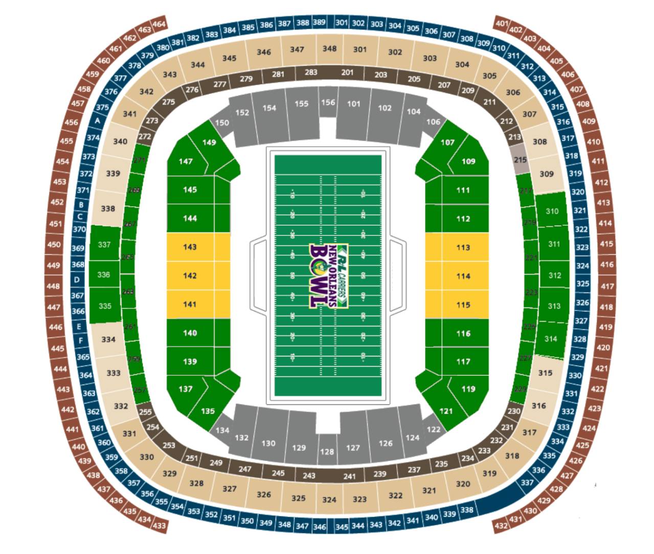Caesars Superdome Map