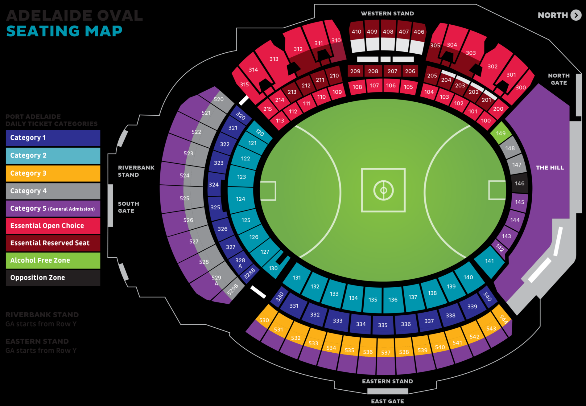 Adelaide Oval Map