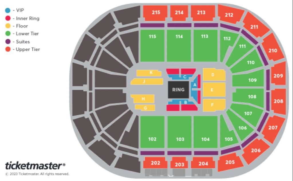 AO Arena Map