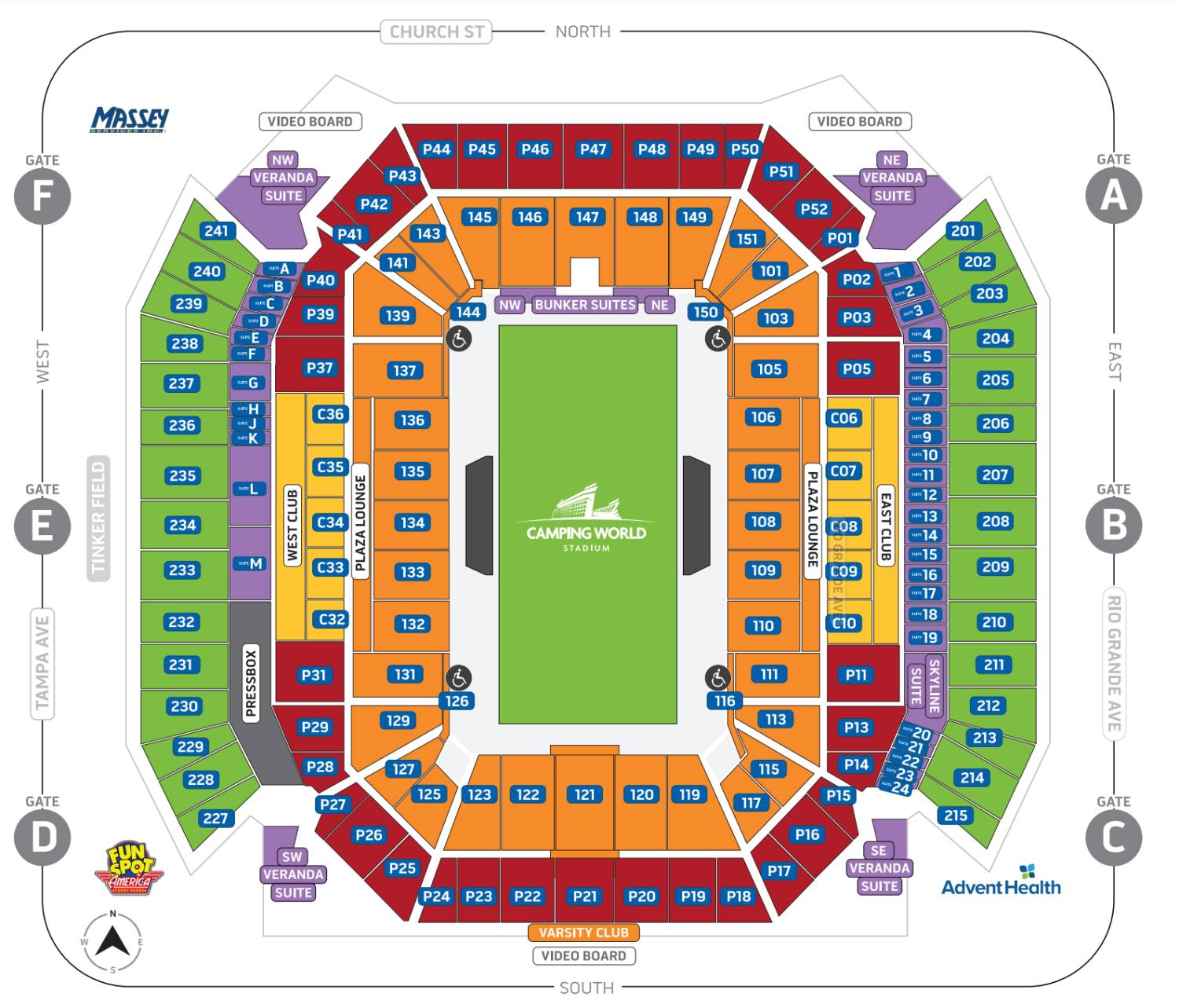 Camping World Stadium Map