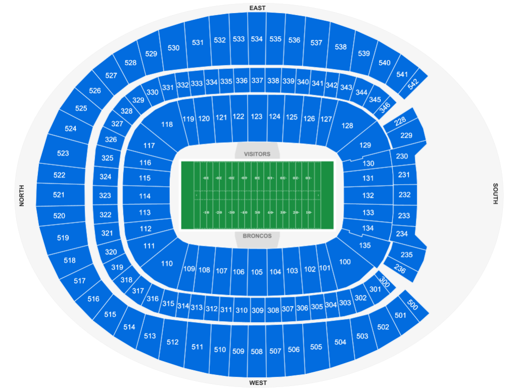 Empower Field at Mile High Map