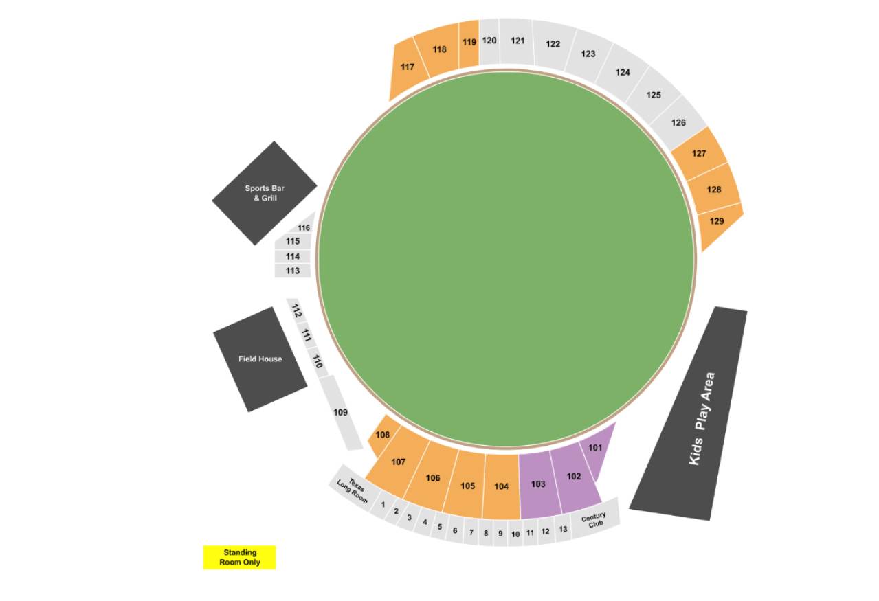 Grand Prairie Stadium Map