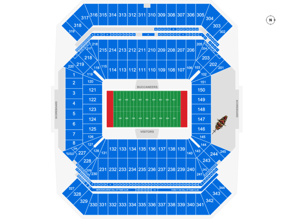 Raymond James Stadium Map
