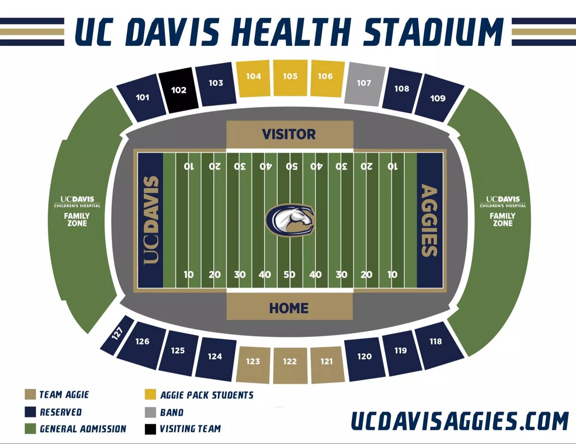 UC Davis Health Stadium Map