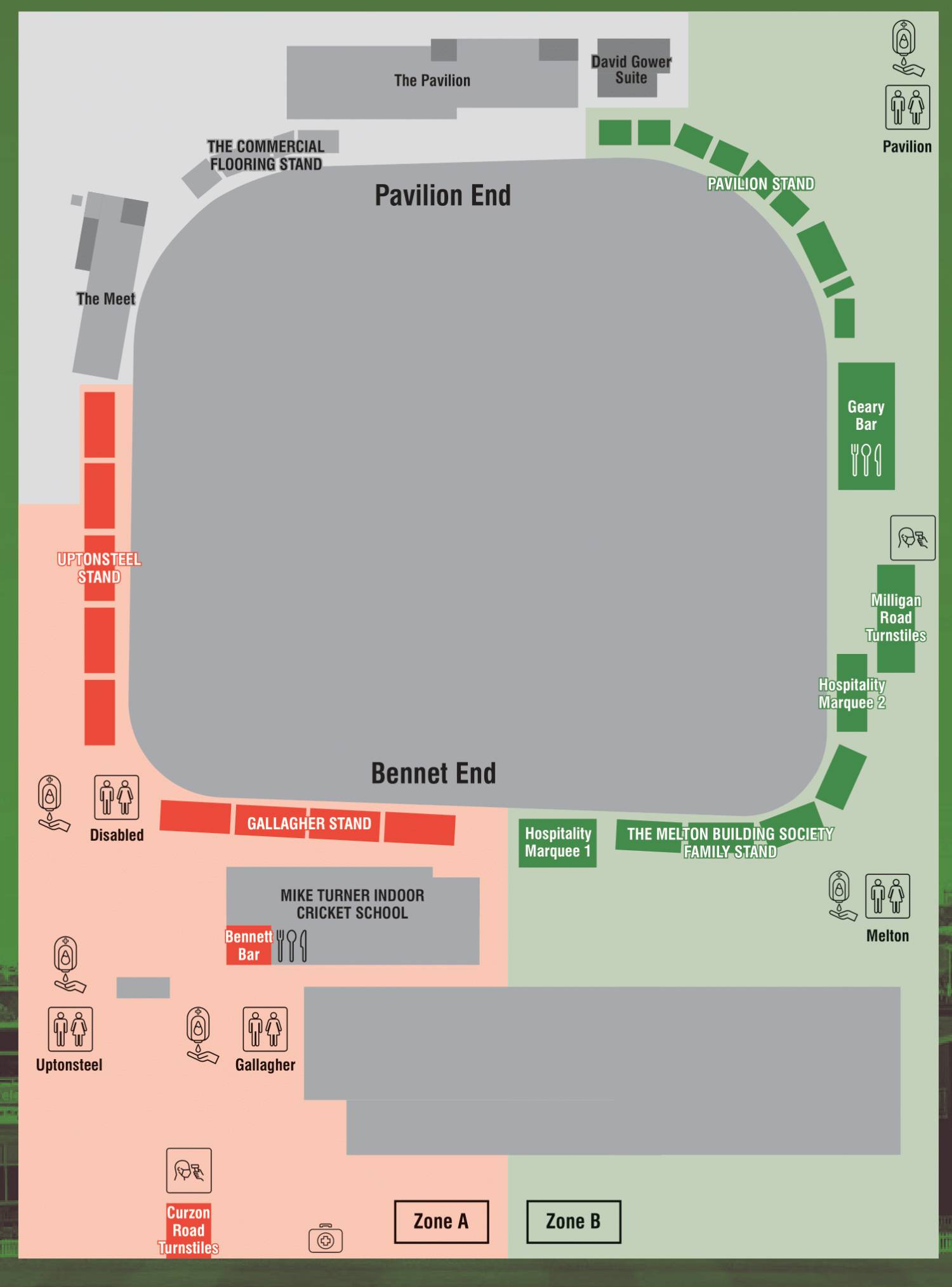 Uptonsteel County Ground Map