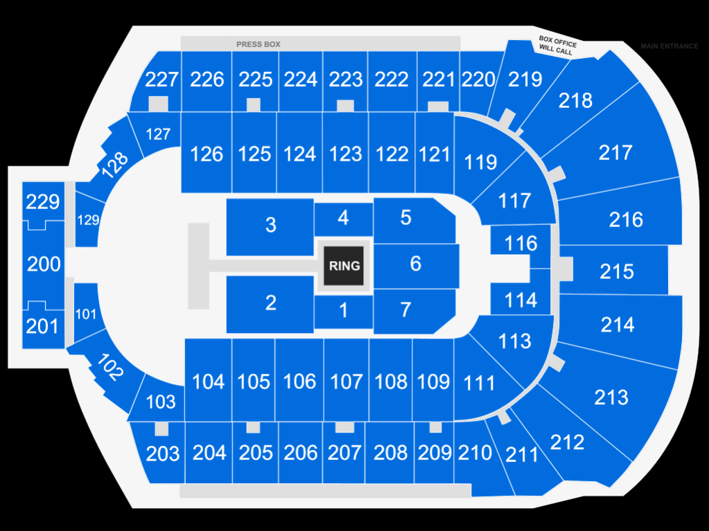 Blue Cross Arena Map