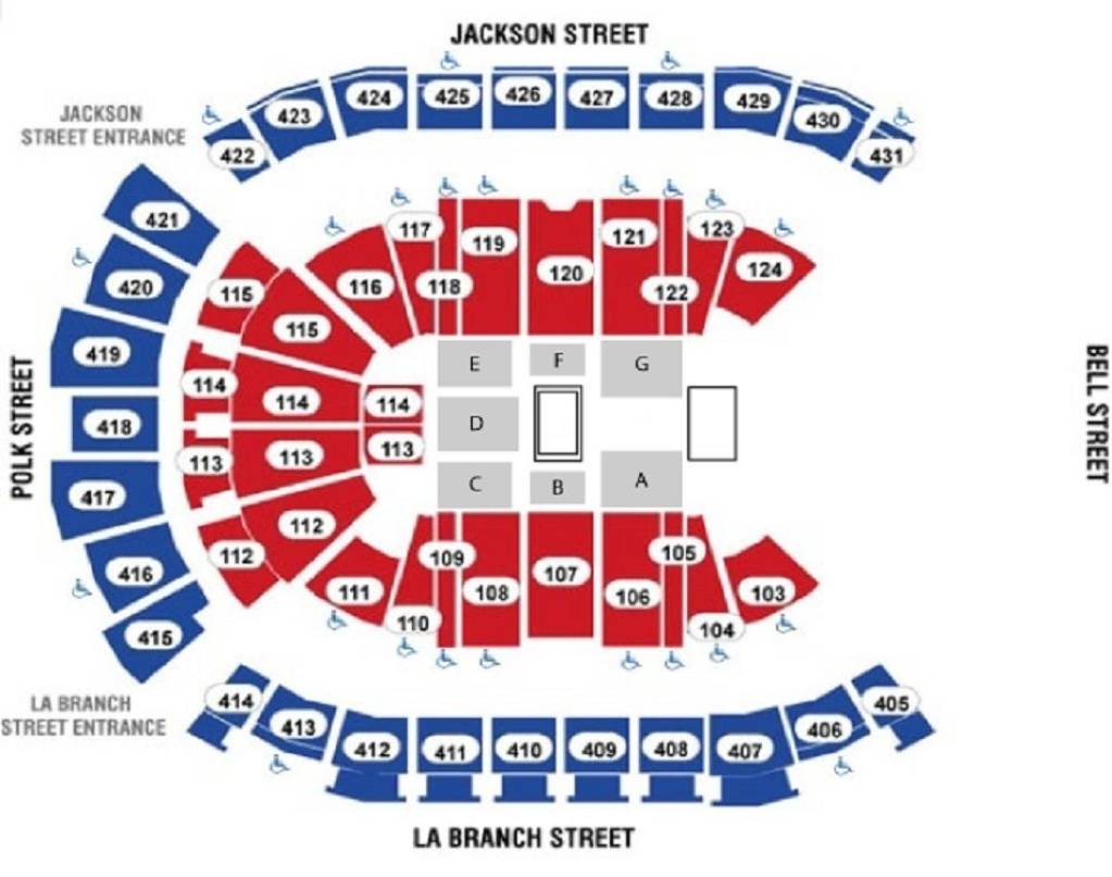 Toyota Center Map