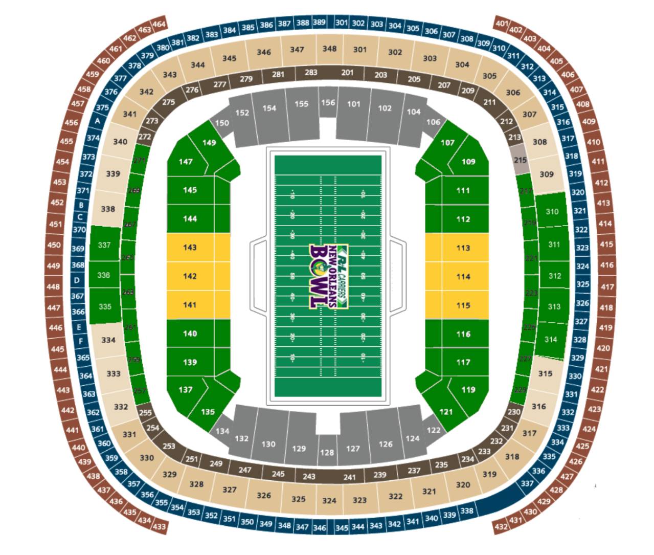 Plaza (100 Level) | New Orleans Bowl: Louisiana vs Jacksonville State ...