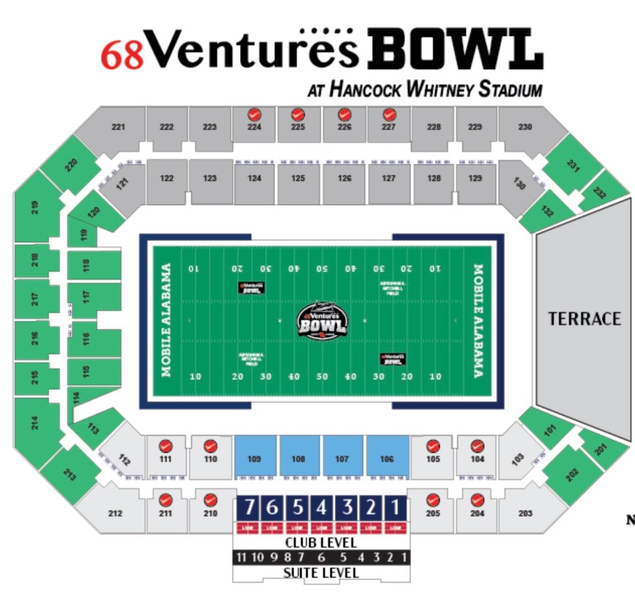 Hancock Whitney Stadium Map