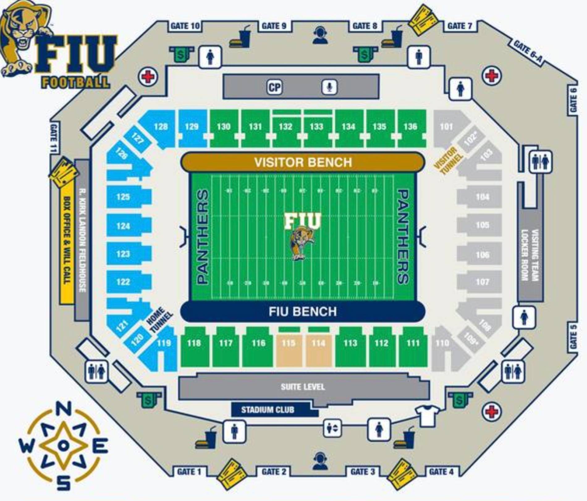 Pitbull Stadium Map