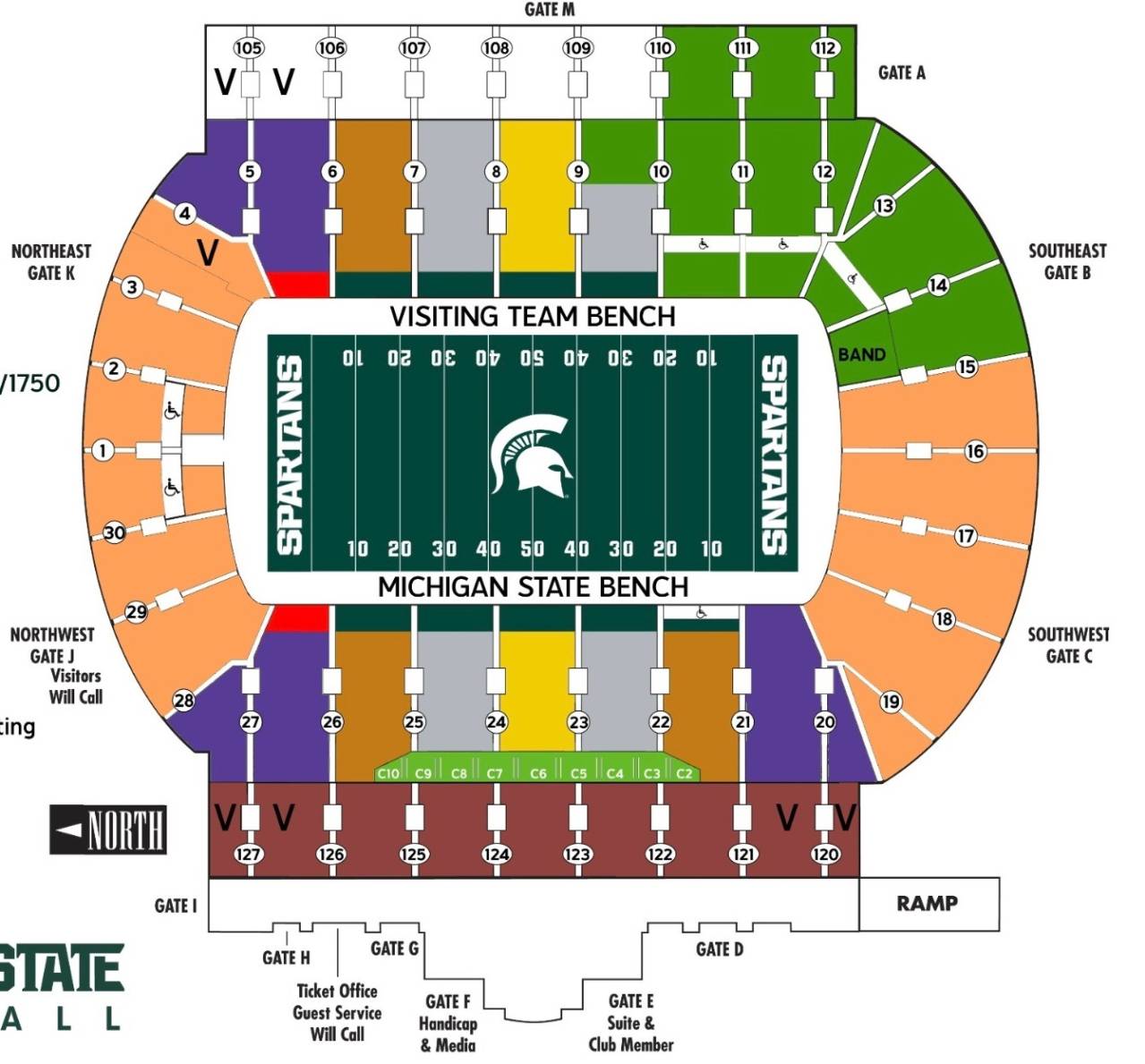 Spartan Stadium Map
