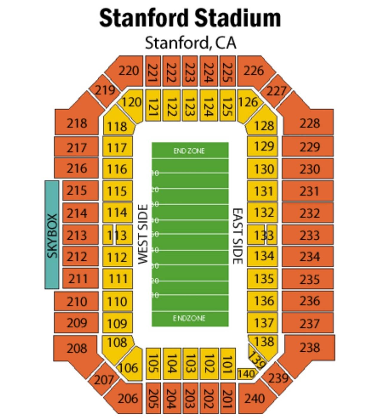 Stanford Stadium Map