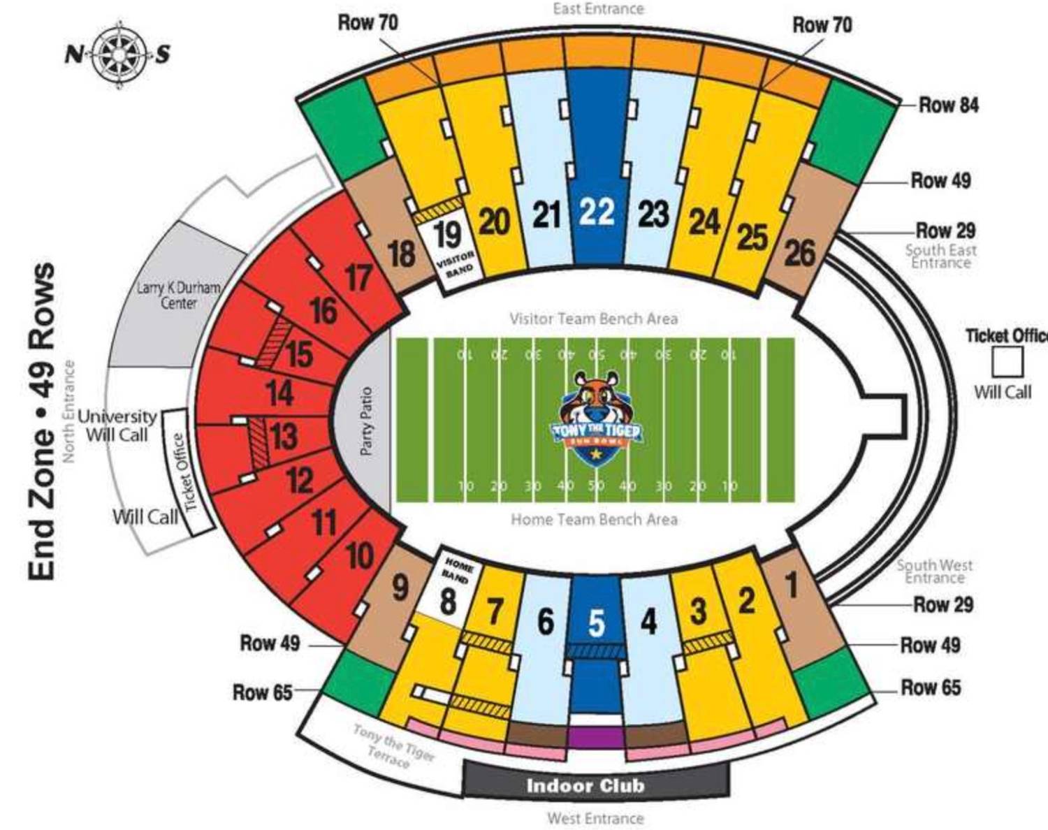 Sun Bowl Map