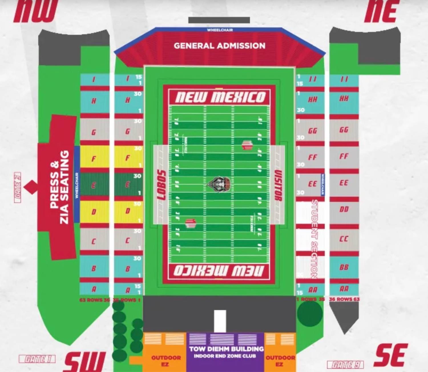University Stadium Map