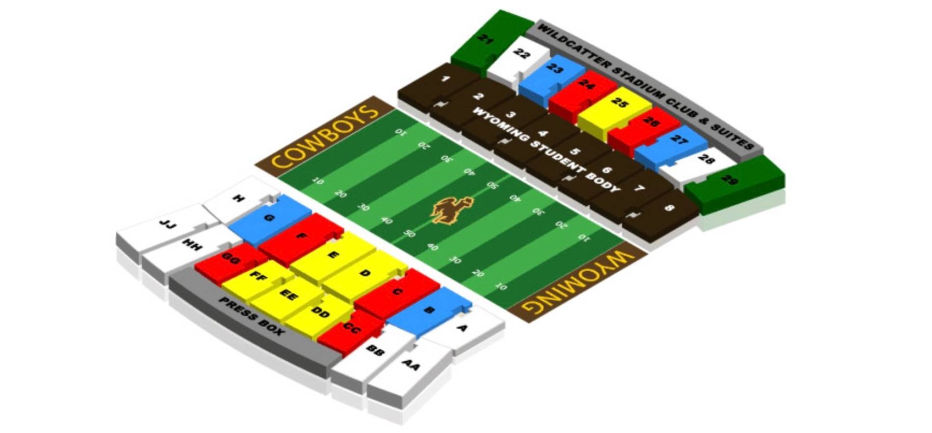 War Memorial Stadium Map